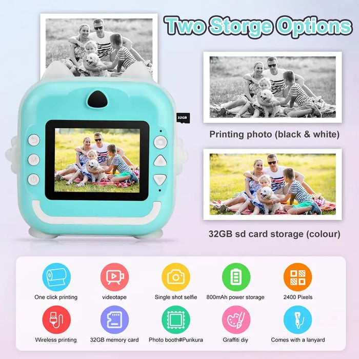 Kids Camera Instant Print Photo Digital